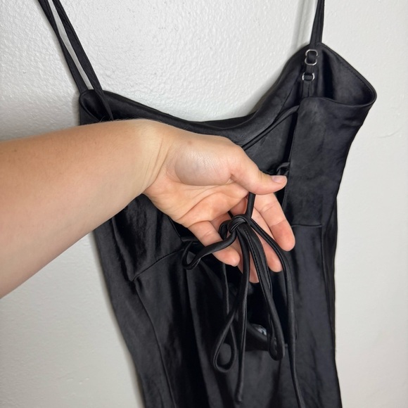 Princess Polly MARINA MINI DRESS BLACK Cocktail Strappy Open Back Dress - Picture 10 of 14